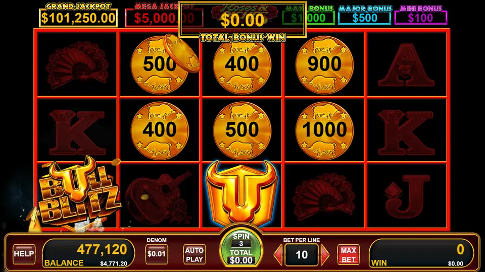 Bull Rush free games flamenco dancer wilds covering full reels