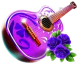 purple guitar symbol